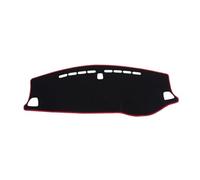 Tappetini per Console Centrale Adatto per Toyota Tacoma 2024, parasole antiscivolo LHD RHD, copri cruscotto in pelle scamosciata per auto.(Red edging RHD)