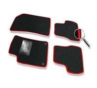 Tappetini per DS3 dal 2010 al 2016 moquette nera bordino rosso set composto da 4 tappetini antiscivolo specifici su misura 131482-R