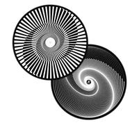 Tappetini per giradischi a illusione ottica su entrambi i lati | Morbido feltro di alta qualità | Coppia di tappetini da ginnastica | Trippy spirale effetto piatto | Prodotto a Berlino da Concrete