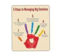 Tappetini per Il Mouse 5 Steps To Managing Big Emotions Vintage Funny Abstract Art Gaming 25X30Cm Confortevole Tappetino per Mouse Lavabile Tappetino per Computer Ufficio