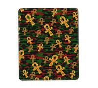 Tappetini per Il Mouse da Gioco, Ancient Egyptian Red Black Green Ankh Symbol Tappetino da Gaming Personalizzato Gaming Mousepad Antisfilacciamento Tampone per Mouse per Ufficio Gaming 25X30Cm