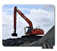 Tappetini per Il Mouse da Gioco, Backhoe Construction Site Heavy Equipment Beach Sand Mousepad Personalizzato Tappetino per Il Mouse da Gioco Ergonomico Tappetini per Il Mouse Ufficio 25X30Cm