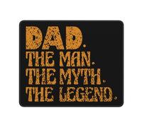 Tappetini per Il Mouse da Gioco, Dad The Man The Myth The Legend Gaming Mousepad Confortevole Tampone per Mouse Base in Gomma Gaming Tappetino Mouse per Gaming Ufficio 25X30Cm