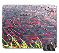 Tappetini per Il Mouse da Gioco, Fish Salmon Chum Spawning Spawn A Flock of Yama Gaming Pad Antipolvere Tappetino Mouse Personalizzato Tappetini Mouse per Notebook Computer 25X30Cm