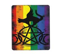 Tappetini per Il Mouse da Gioco, The Triple Moon Goddess Wiccan Pentagram Symbol Tappetino per Mouse Antiscivolo Gaming Mousepad Multifunzionale Tappetino Mouse Pad per Notebook Casa 25X30Cm