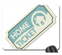 Tappetini per Il Mouse da Gioco, Ticket Paper Coupon Entertainment Event Home Mousepad Antiscivolo Tappetino per Mouse Pratica Gaming Pad per Gaming Ufficio 25X30Cm