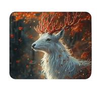 Tappetini per Il Mouse Deer in The Forests 25X30Cm Bordo Cucito Tappetino per Mouse Antiscivolo Mousemat per Pc Laptop