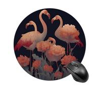 Tappetini Per Il Mouse Flamingo Flowers Mousemat | 20Cm Mousepad Liscio Base In Gomma Tappetino Mouse Per Casa Laptop Ufficio