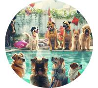 Tappetini Per Il Mouse Fun At The Amusement Park Dogs Puppy Mousepad