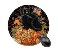 Tappetini Per Il Mouse Halloween Leopard Pumpkin Cat Mousemat