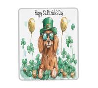 Tappetini per Il Mouse, Happy St. Patrick's Day Golden Retriever Dog Puppy Dog Gaming Tappetino Mouse Multifunzionale Gaming Mousepad Personalizzato Tappetino Mouse Gaming per Pc Ufficio 25X30Cm