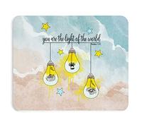 Tappetini per Il Mouse, Light of The World Scripture Christianty Mouse Pad Antiscivolo Tappeto Mouse Confortevole Tappetino Mouse per Laptop Ufficio 25X30Cm