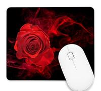 Tappetini per Il Mouse Rose Wrapped in Red Smoke 25X30Cm Soffice Tappetino Mouse Piccolo Lavabile Mousepad per Lavoro Laptop