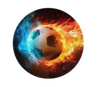 Tappetini Per Il Mouse Sports Soccer Ball Colorful Ice And Fire Mousepad