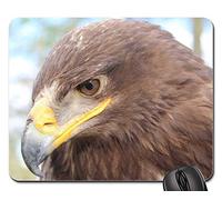 Tappetini per Il Mouse, Steppe Eagle Animal Bird Aquila Nipalensis Adler Gaming Tappetino Mouse Confortevole Tappetino Mouse Bordi Cuciti Tappeto Mouse per Laptop Computer 25X30Cm