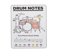 Tappetini per Il Mouse Tambour Notation for Beginners Basic Music Theory Music Small 25X30Cm Bordo Cucito Tappetino Mouse Piccolo Base in Gomma Mousepad per Pc Laptop