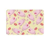 Tappetini per interni ed esterni Tappetini per porte con ciambelle di maialino rosa Tappetino per porta antisporco Tappetini super assorbenti Tappetini per porte resistenti alle macchie 23,6x15,7 po