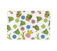 Tappetini per interni ed esterni Tappetini per porte con trappola per sporco di cactus verde Tappetini super assorbenti Tappetini per porte resistenti alle macchie 23,6x15,7 pollici per ufficio Gara