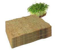 Tappetini per la Germinazione dei Semi 8 Tappetini in Iuta per Ortaggi | 25x50 cm Dischi per la Germinazione dei Piselli per Orto Idroponico da Interno, Balcone, Giardino, Serra: Piselli e Germogl