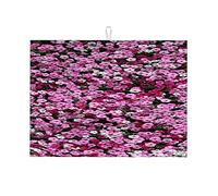 Tappetini per lavello a forma di fiore per lavello in acciaio inox, tappetino per asciugare i piatti, grande antiscivolo, 18 x 24 pollici