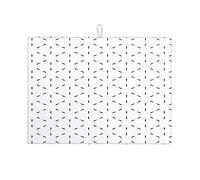 Tappetini per lavello di colore chiaro per lavello in acciaio inossidabile, linea geometrica a traliccio, tappetino moderno per bar da caffè, grande 18 x 24 pollici