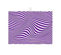 Tappetini per lavello multicolori per lavello in acciaio inox, linea visiva sfumata, illusione ottica, divertente tappetino per asciugare in pietra per il bancone della cucina, durevole, grande, 18 x