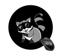 Tappetini per mouse rotondi Raccoon Thief Tappetino per mouse portatile carino Tappetino per mouse antiscivolo