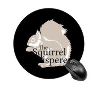 Tappetini per mouse rotondi Whisperer scoiattolo Tappetino per mouse portatile carino tappetino per mouse antiscivolo