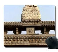 Tappetini per mouse su misura, desiderio, colore, incolore, statue di Buddha Tappetino per mouse con bordo cucito