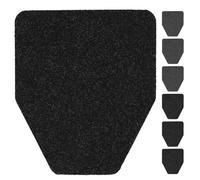 Tappetini per orinatoio, confezione da 6 tappetini per orinatoio, per uomo, bagno, monouso, con retro in gomma antiscivolo, lavabili, eliminano gli odori, 45 x 52,1 cm (3 pezzi, nero, 3 pezzi grigio