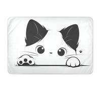 Tappetini per pannolini con gatti bianchi e neri morbidi assorbenti per addestramento al vasino fodera antiscivolo per bambini adulti animali domestici, 132 cm L x 86 cm L