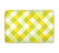 Tappetini per pannolini di bufalo con motivo a rombi giallo e verde, morbidi e assorbenti, per bambini, 132,1 cm L x 86,4 cm W panales de cama para
