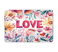 Tappetini per pannolini riutilizzabili extra large altamente assorbenti per neonati e bambini, 132 x 86,4 cm, San Valentino, fiori e amore