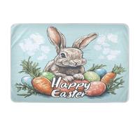 Tappetini per pannolini riutilizzabili extra large altamente assorbenti sottopiedi per pannolini delicati sulla pelle per neonati 132,1 x 86,4 cm Happy Easter Bunny Carote eucalipto acquerello uova