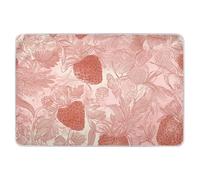 Tappetini per pannolini riutilizzabili extra large color oro rosa con fragole impermeabili, lavabili e anti-labbro, per neonati e ragazze, 132 cm di lunghezza x 86,4 cm di larghezza