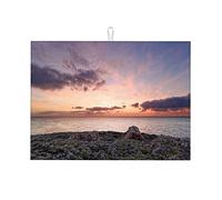 Tappetini per piatti con paesaggi, tramonto e notte, per bancone XL, resistenti al calore, 18 x 24 pollici