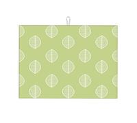 Tappetini per piatti verde chiaro disegnati a mano per la cameretta dei bambini, grafica semplice (2) Tappetino per asciugatura in microfibra con motivo stampato, grande 18 x 24 pollici