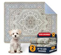 Tappetini per pipì lavabili per cani, 2 confezioni di tappetini per cuccioli riutilizzabili 60x45cm super assorbenti impermeabili per l'addestramento degli (Medaglione Grigio, 60 x 45 cm (2 pezzi))