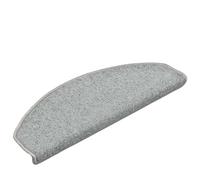 Tappetini per Scale 15 Pezzi 65x24x4 cm Grigio Chiaro scivolo | 100% PP trapuntato, lavabili, nastro biadesivo, spessore 40 mm, insonorizz