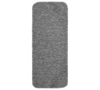 Tappetini per scale, 15 pezzi, grigio, rettangolari, 60 x 25 cm | 100% polipropilene, retro in lattice antiscivolo, lavabile in lavatrice, previene graffi, morbido quando si cammina