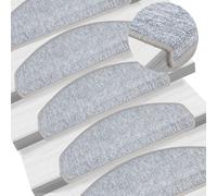Tappetini per Scale 15 pz Grigio Chiaro 65x24x4 cm