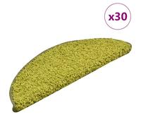 Tappetini per scale 30 pz 56x17x3 cm Verde Semicircolari