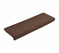 Tappetini per scale 30 pz 65x21x4 cm Marrone caffè Bordo rettangolare