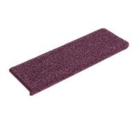 Tappetini per scale 30 pz 65x21x4 cm Viola scuro con bordo rettangolare