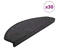 Tappetini per scale 30 pz 65x24x4 cm Antracite Semicircolari Grandi