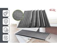 Tappetini per scale in gomma set di 5 TRAPA 25x75 cm nero antiscivolo 5 pezzi...