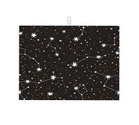 Tappetini per scolapiatti scuri con motivo geometrico a pois, stile nordico, per scolapiatti da banco, piccoli, 16 x 18 pollici