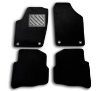 Tappetini per VW Polo 9N-9N3 2001-2009 tappeti Auto su Misura, Antiscivolo,battitacco in Gomma Rinforzato, Bottoni di Ancoraggio Ovali