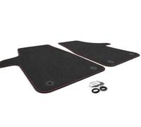 Tappetini per VW T5 T6 T6.1 Bus Multivan California Velour Cuciture Rosse