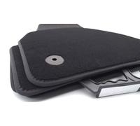 Tappetini per VW Tiguan Allspace, in velluto, set da 4 pezzi, colore nero, con fissaggio originale